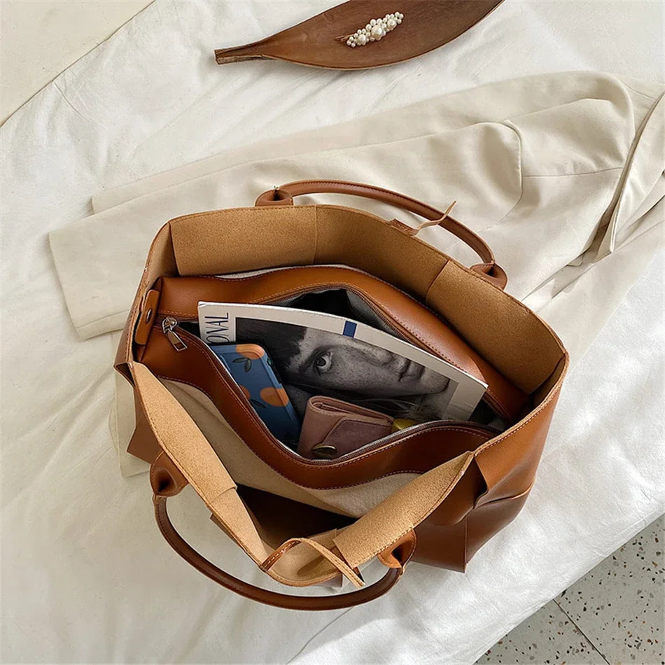 Multi-Piece Leather Shoulder Bag